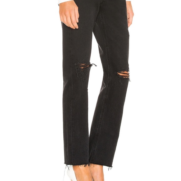 Agolde Cherie High-rise Straight Jeans - Black - Picture 2 of 3